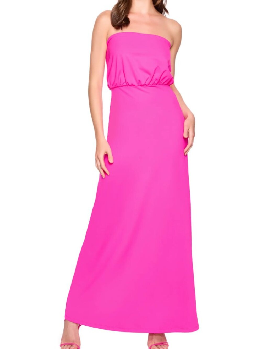 Susana Monaco Blouson Maxi Tube Dress Susana Monaco Pink Glo Size XS NWT